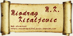 Miodrag Kitaljević vizit kartica